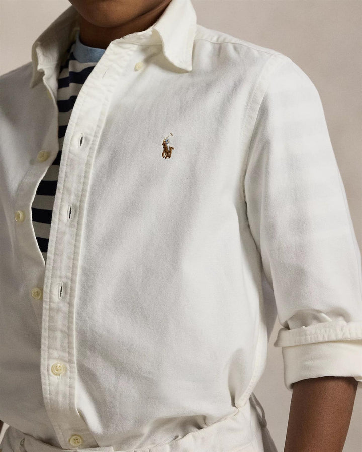 LS BD-TOPS-SHIRT  Hvit