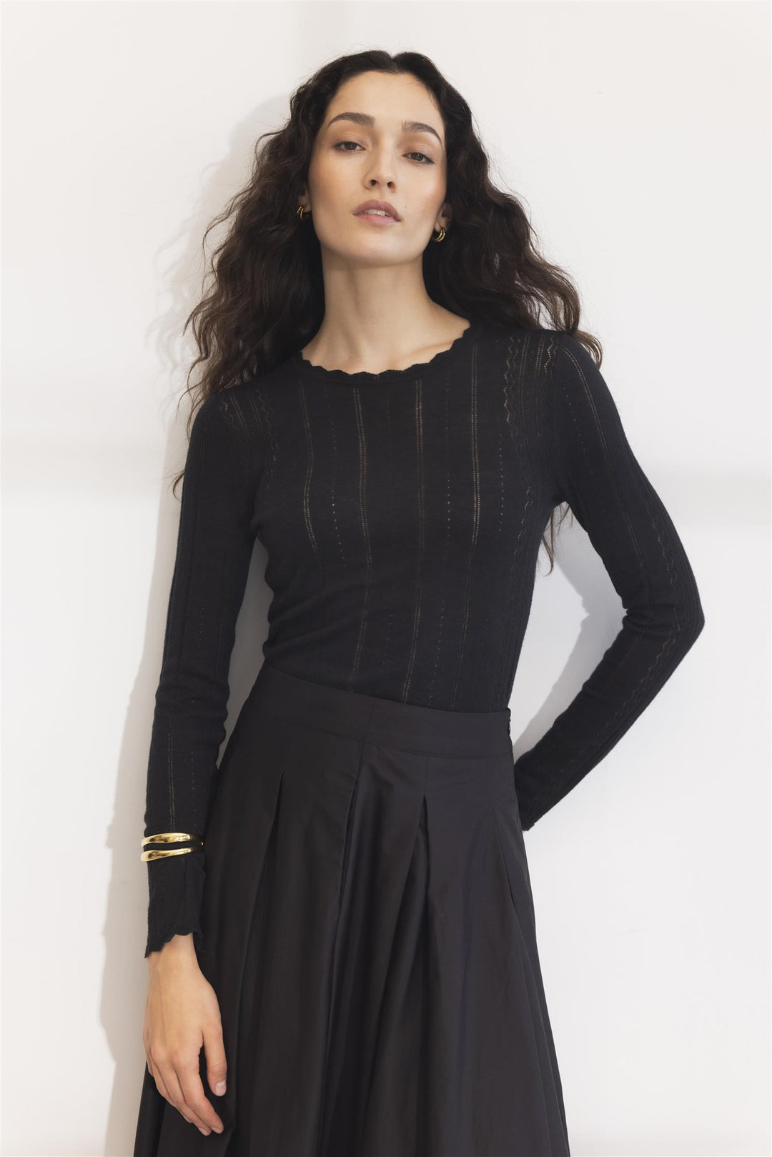 Safir Knit Top Black
