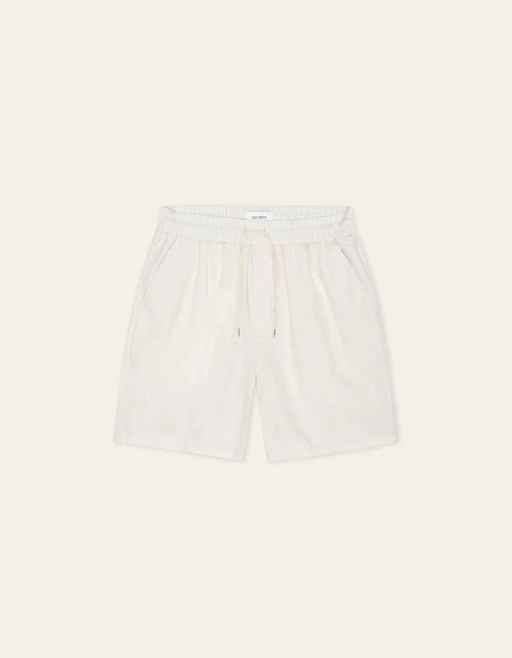Otto Linen Shorts  Eggnog White