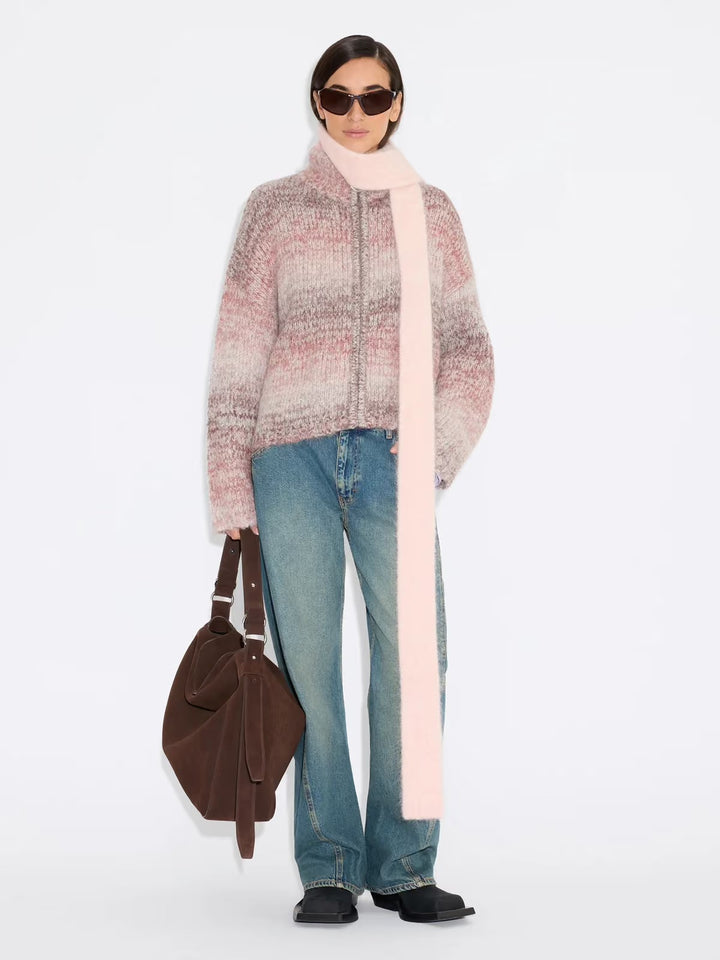 Tine Gradient Cardigan  Burgundy Mix