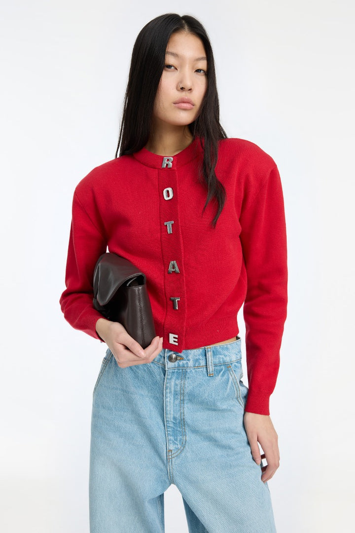 FIRM KNIT CARDIGAN  Scooter Red