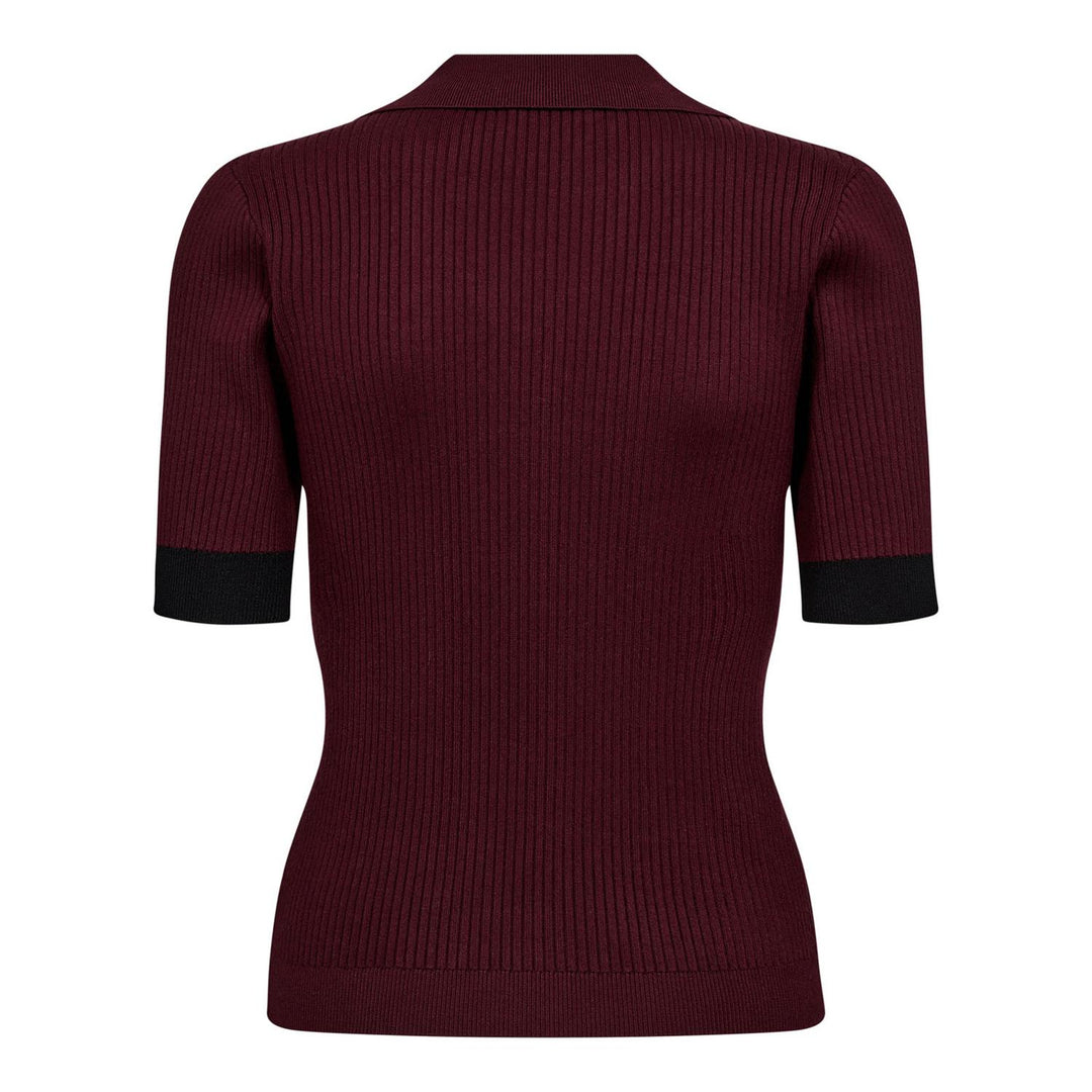 BonnyCC Polo SS Knit  Winered