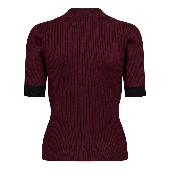 BonnyCC Polo SS Knit  Winered