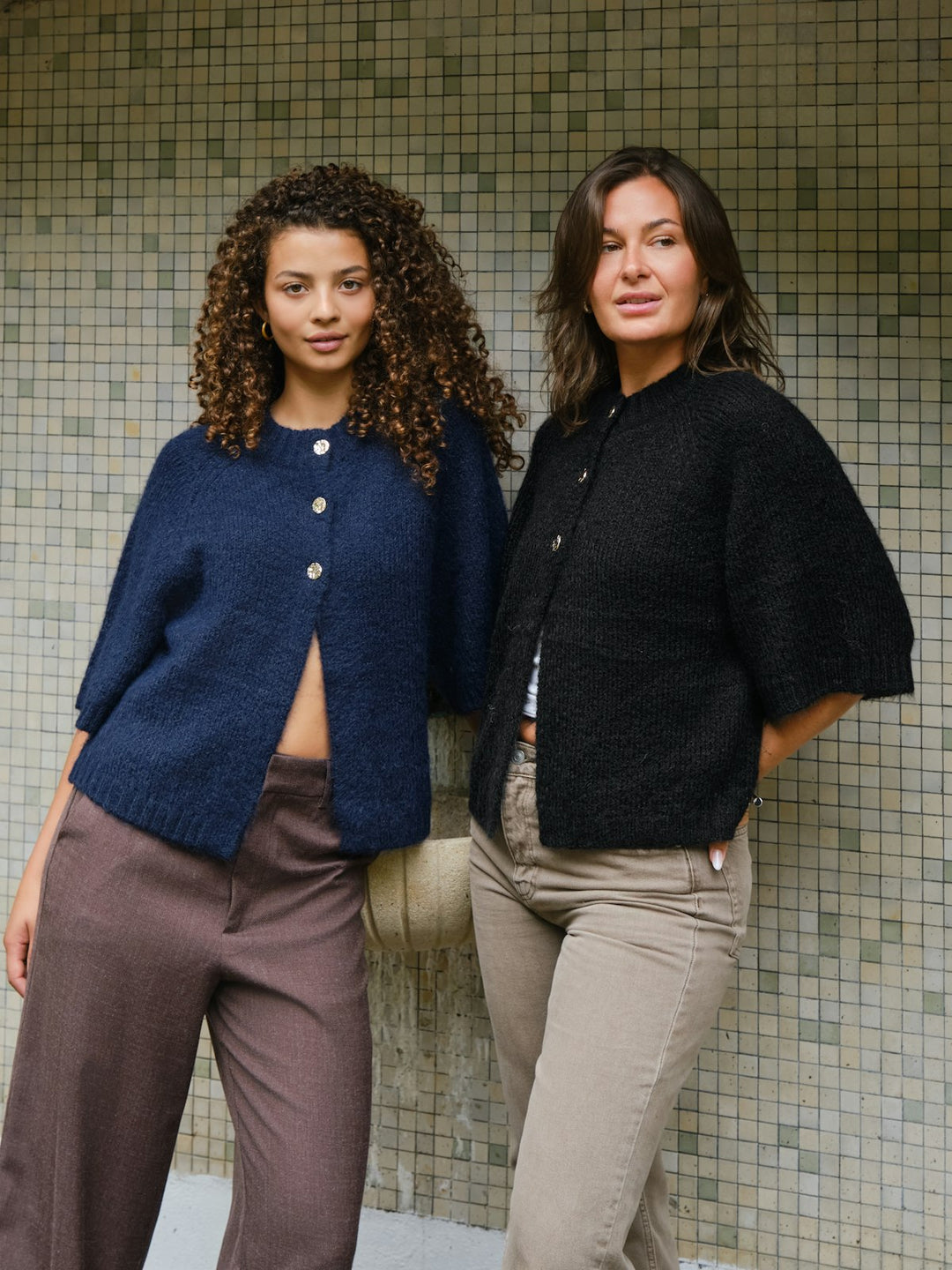 Benuta Fluffy Knit Cardigan  Black