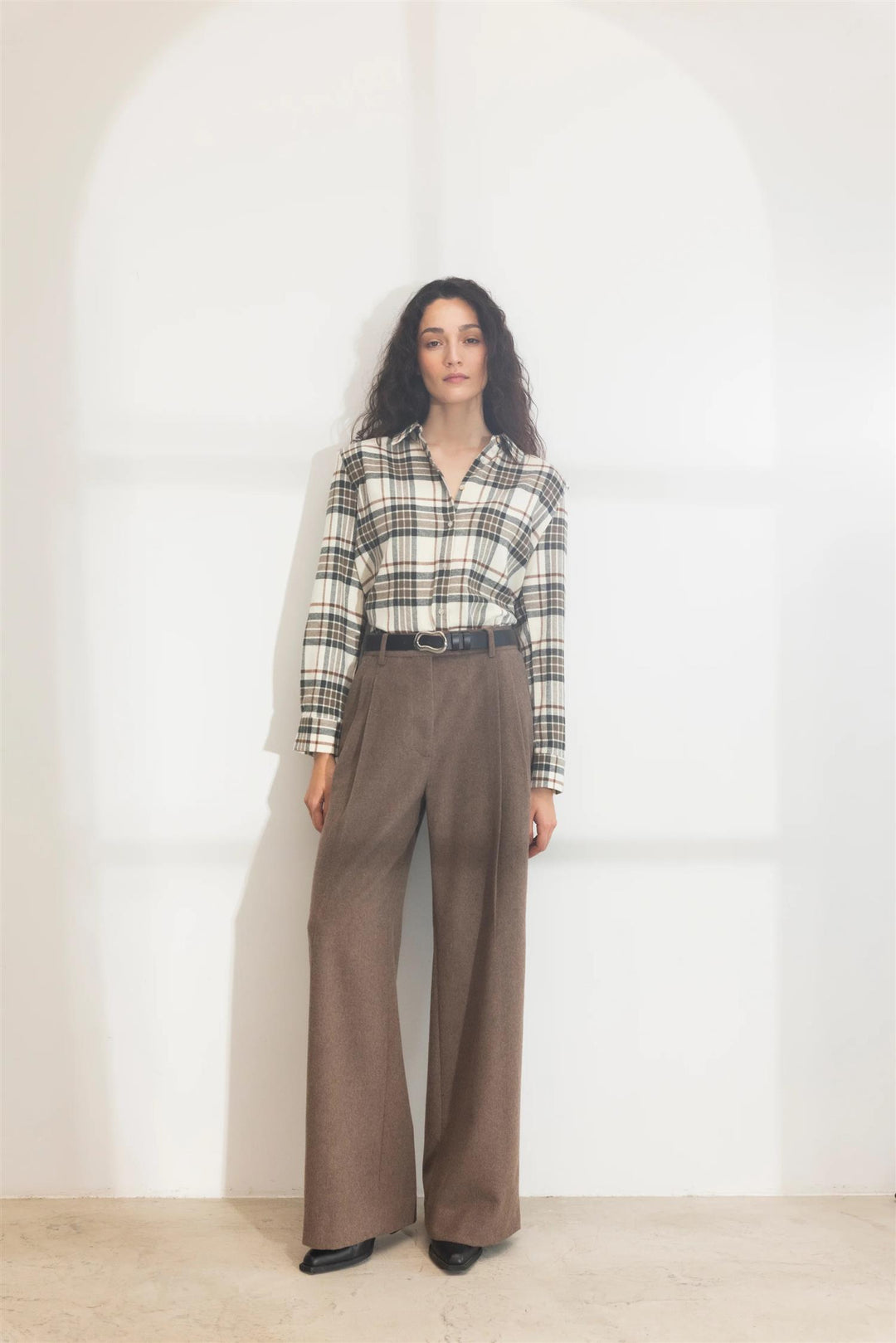 Joan Flannel Shirt  Green Check