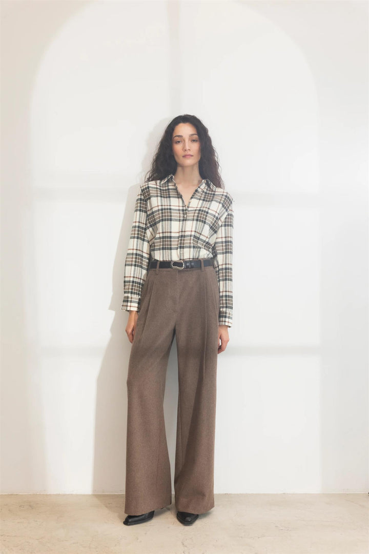 Joan Flannel Shirt  Green Check
