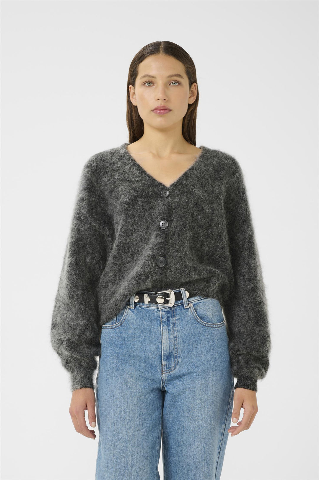 Debbie cardigan  Charcoal Melange