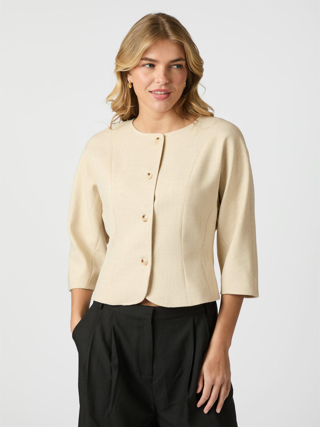Mesto Melange Jacket  Beige Melange