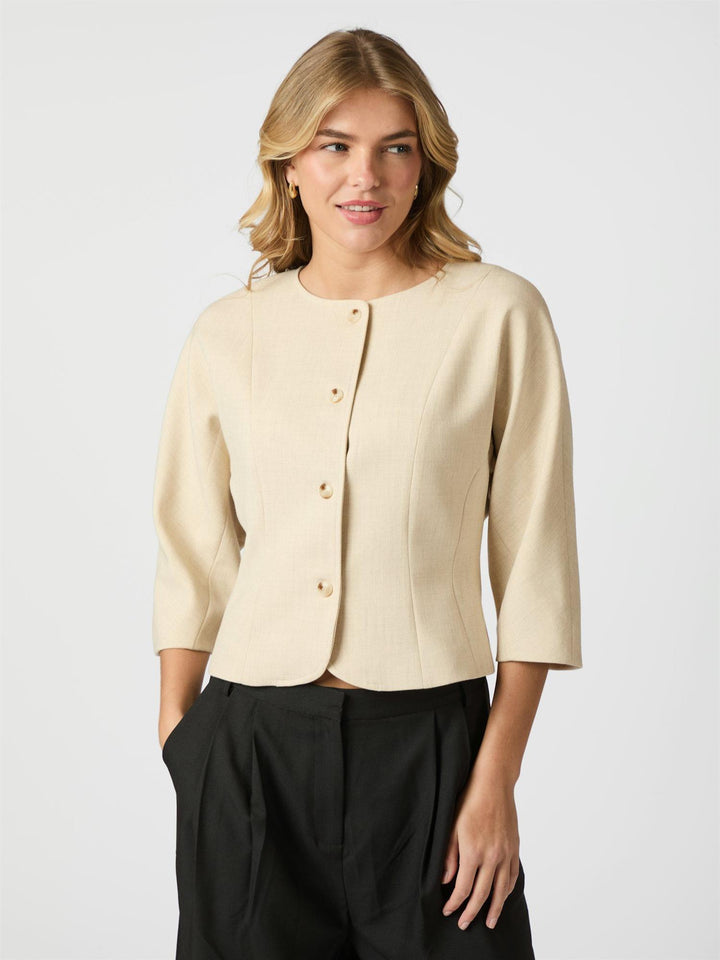 Mesto Melange Jacket  Beige Melange