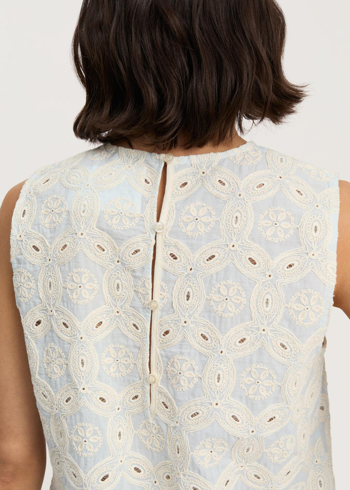 Himani Top Embroidery  Blue Eyes