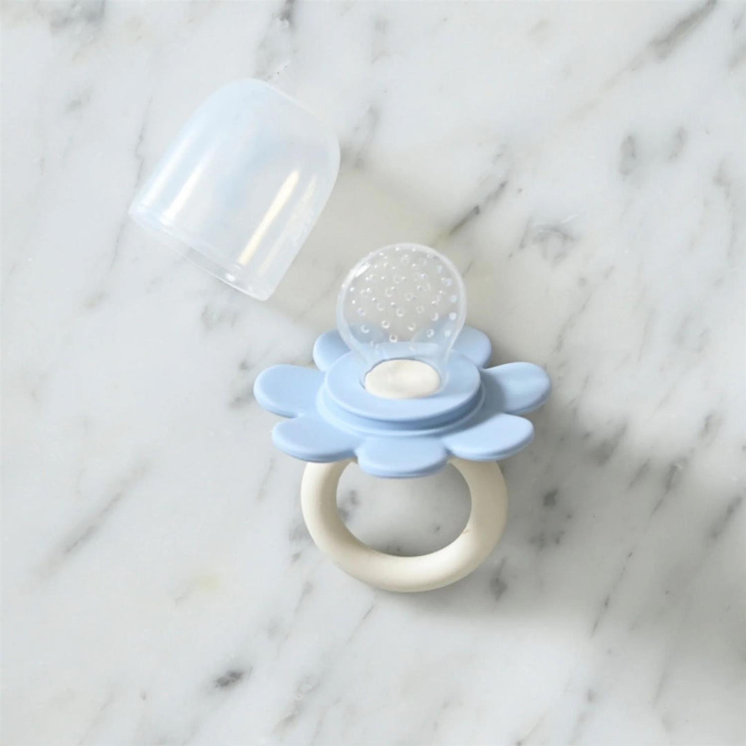 Poppy Fruit Feeder  Cream & Pale Blue