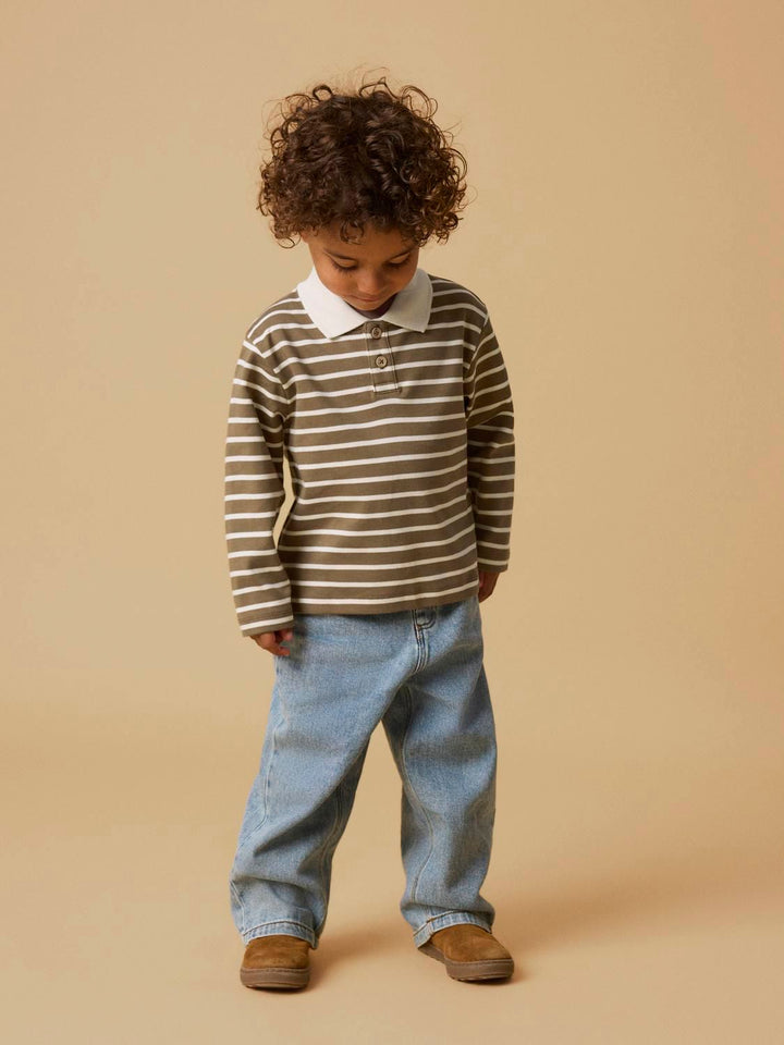 limia Ls Loose Polo Top  Lysebrun