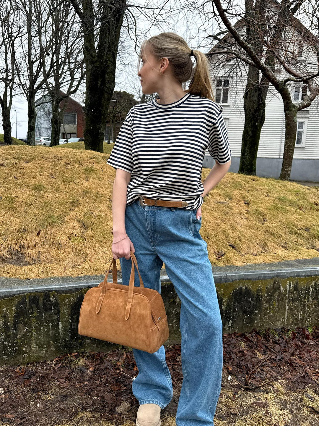 Lui Circular Striped Tee  Mix Night