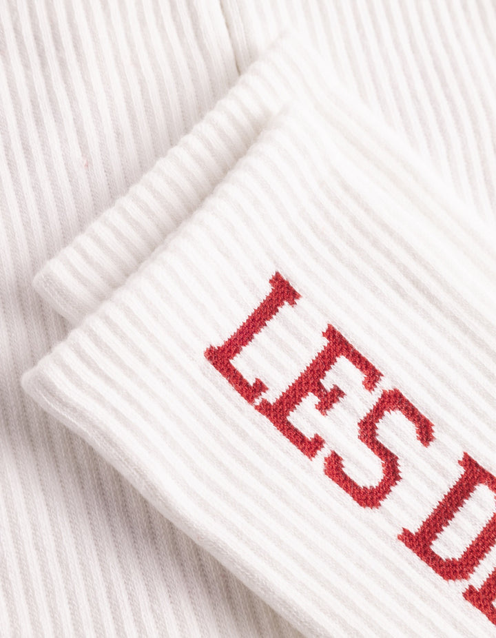 Les Deux Vertigo Rib Socks KIDS  White