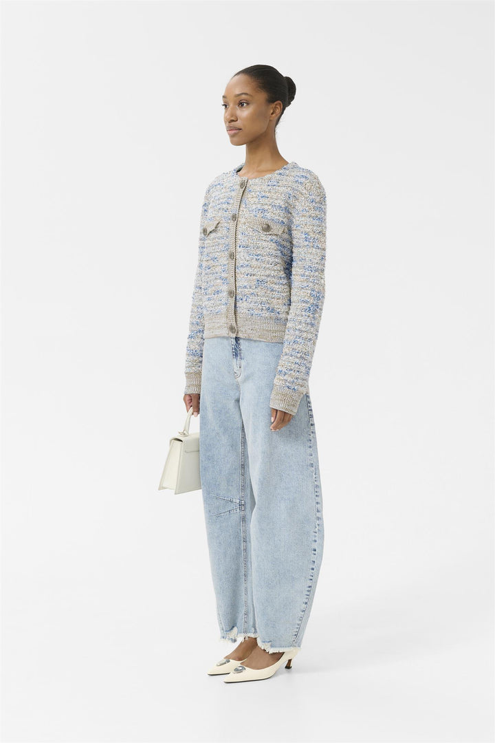 Gzcannie Cardigan  Blue White Mix