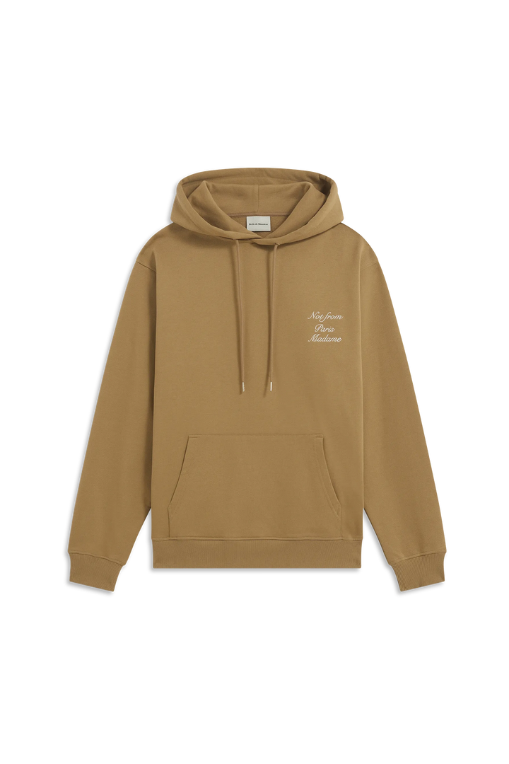 Le Hoodie Slogan Calligraphy  Ice Brown