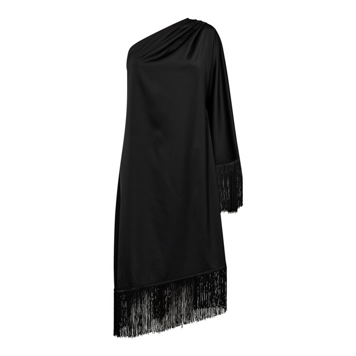 AdnaCC Fringe Dress  Black