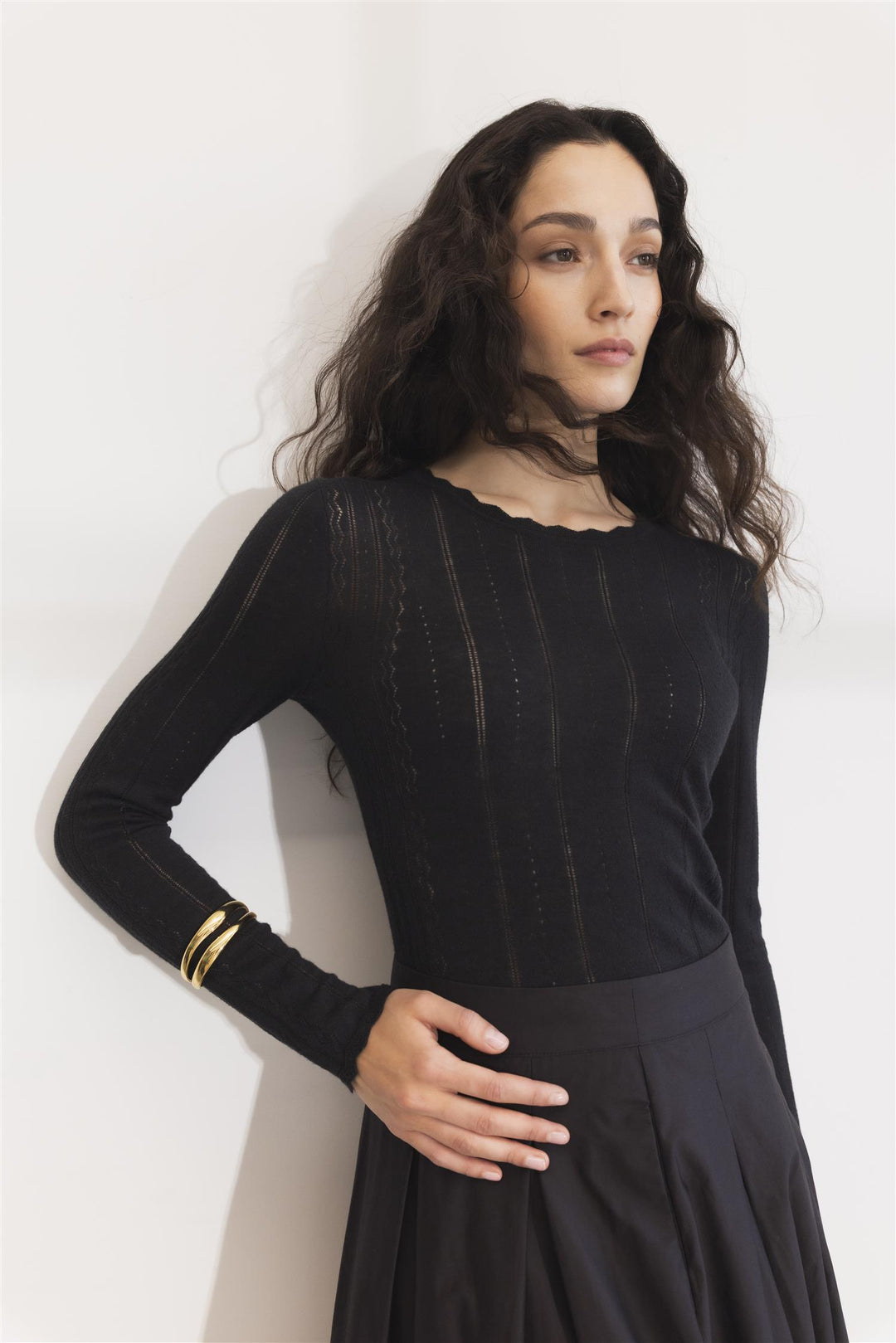 Safir Knit Top Black