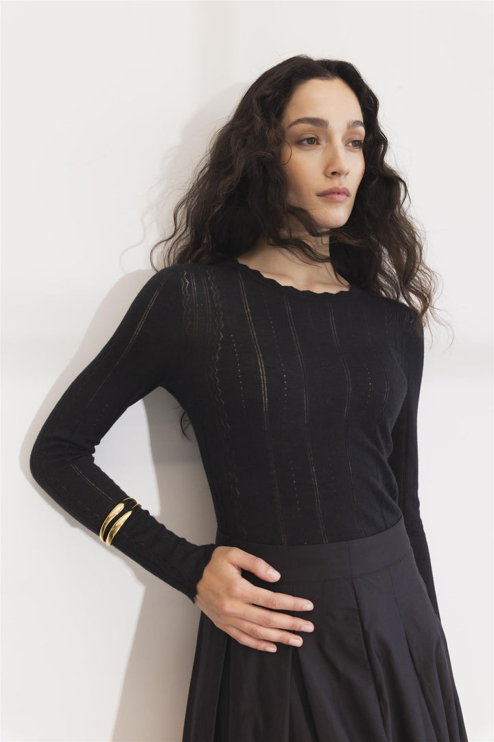 Safir Knit Top Black