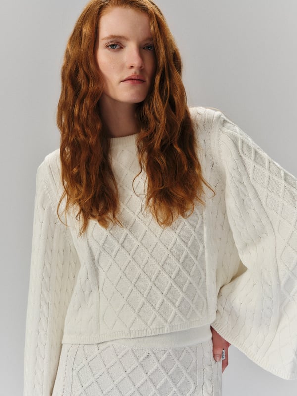 Jenna Cotton Sweater  White