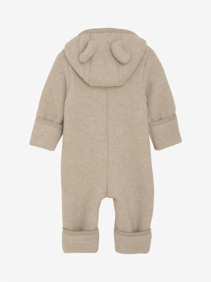 Pram Suit Ears Wool Fleece (M)  Camel Melange