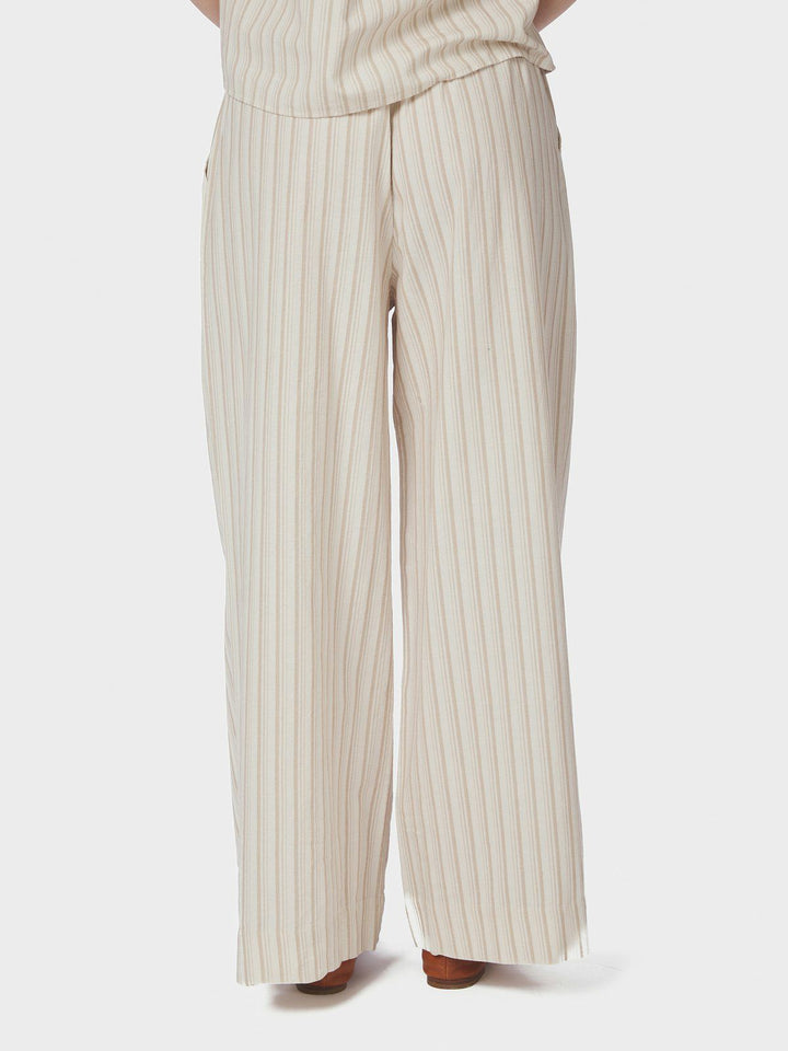 Heifa Linen Stripe Pants  Sand