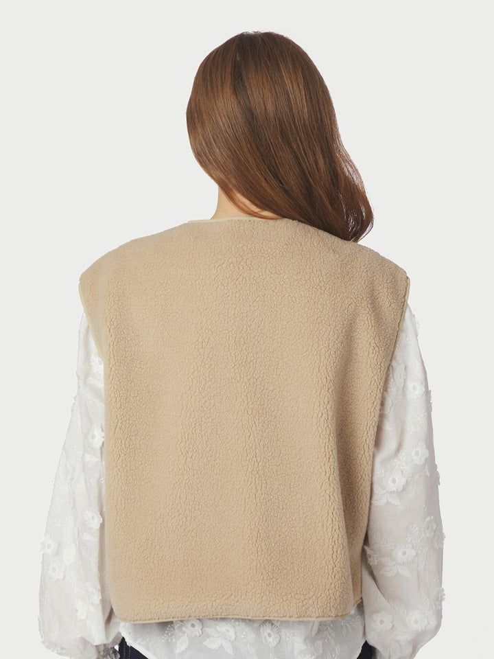 Mariko Teddy Vest  Sand