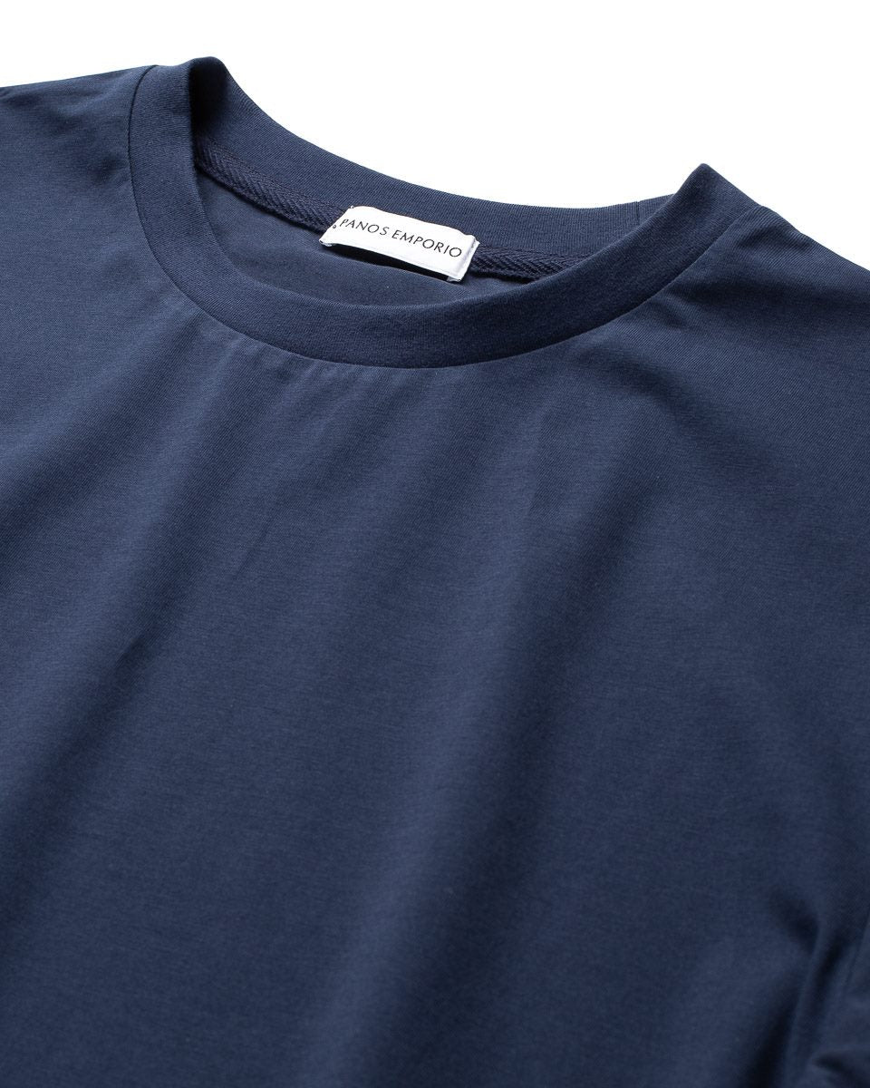 ORGANIC COTTON TEE CREW  Navy