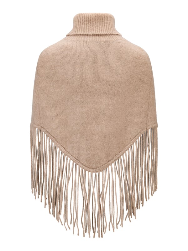 Nikola Chunky Poncho  Hazel Beige