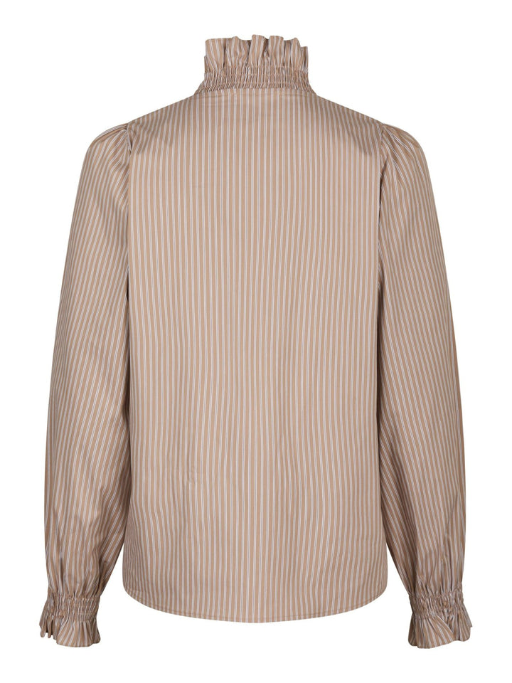 Brielle Stripe Shirt  Brown