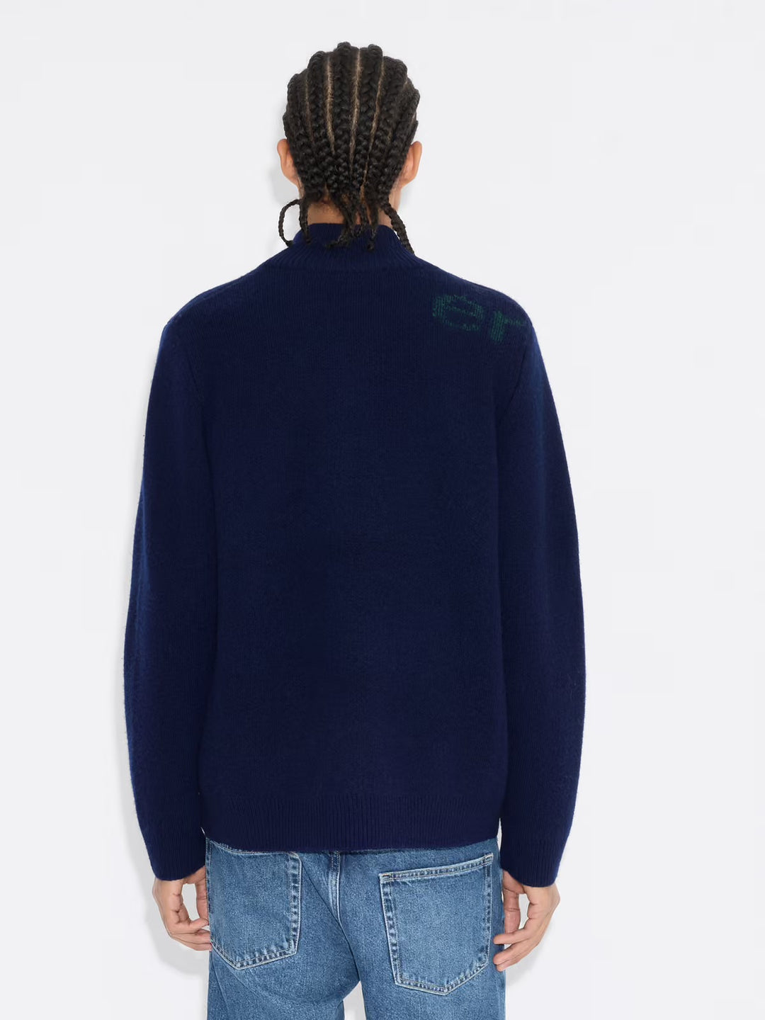 HAZA LOGO ZIP-UP CARDIGAN  Navy Mix