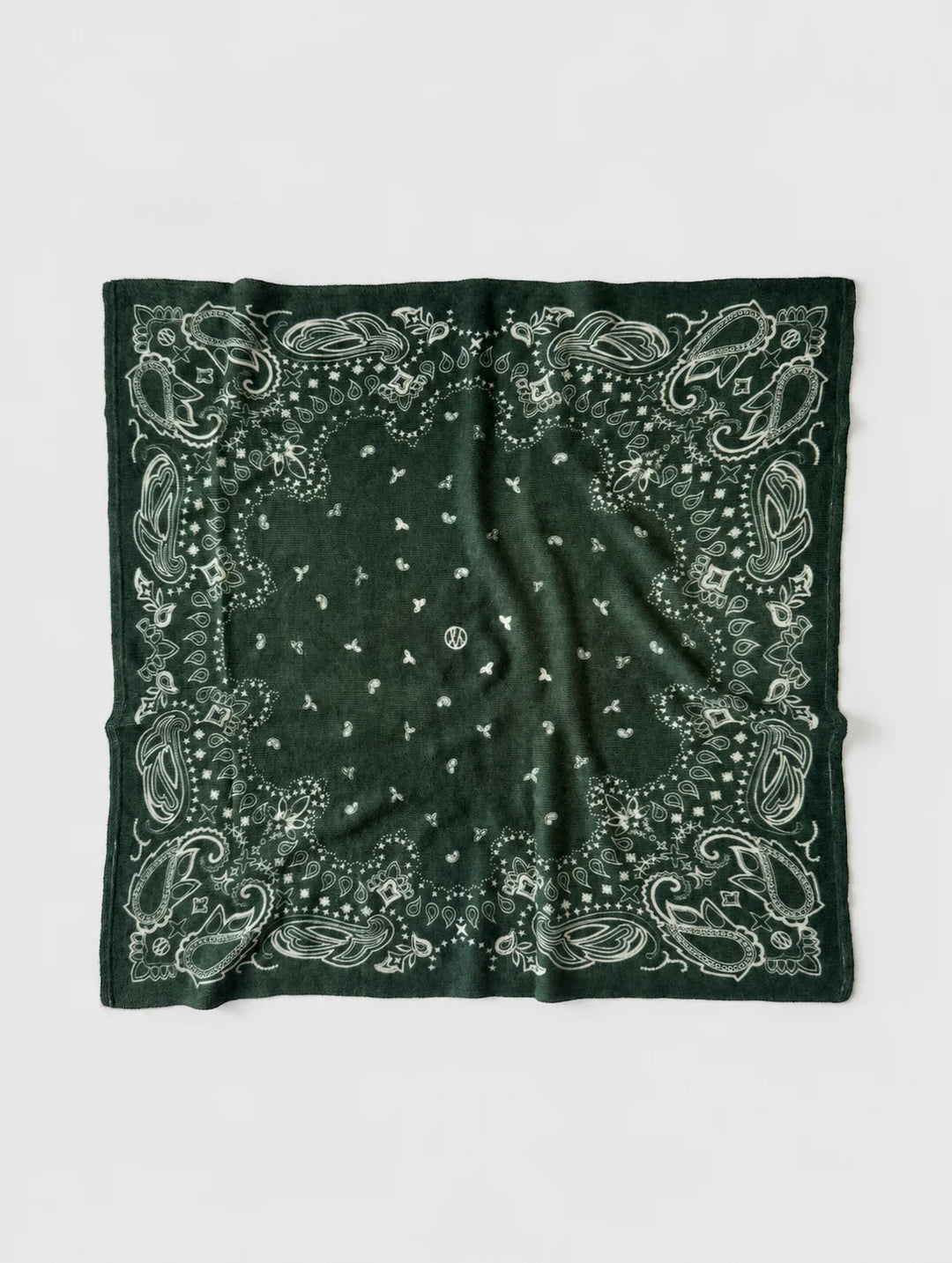 CASHMERE PAISLEY SCARF  Forrest Green
