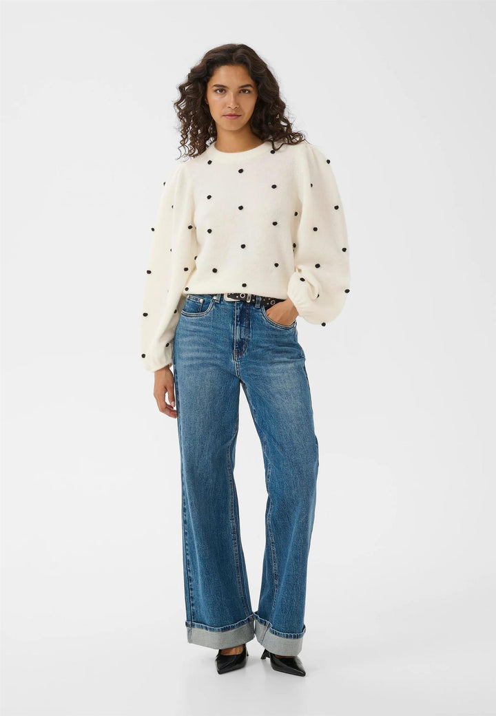 GZALPHA DOT PULLOVER  Ivory