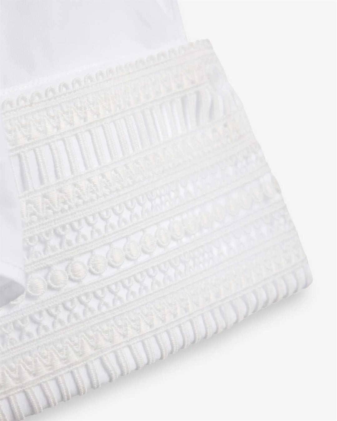 IBEN ATARI LACE SHIRT  Bright White