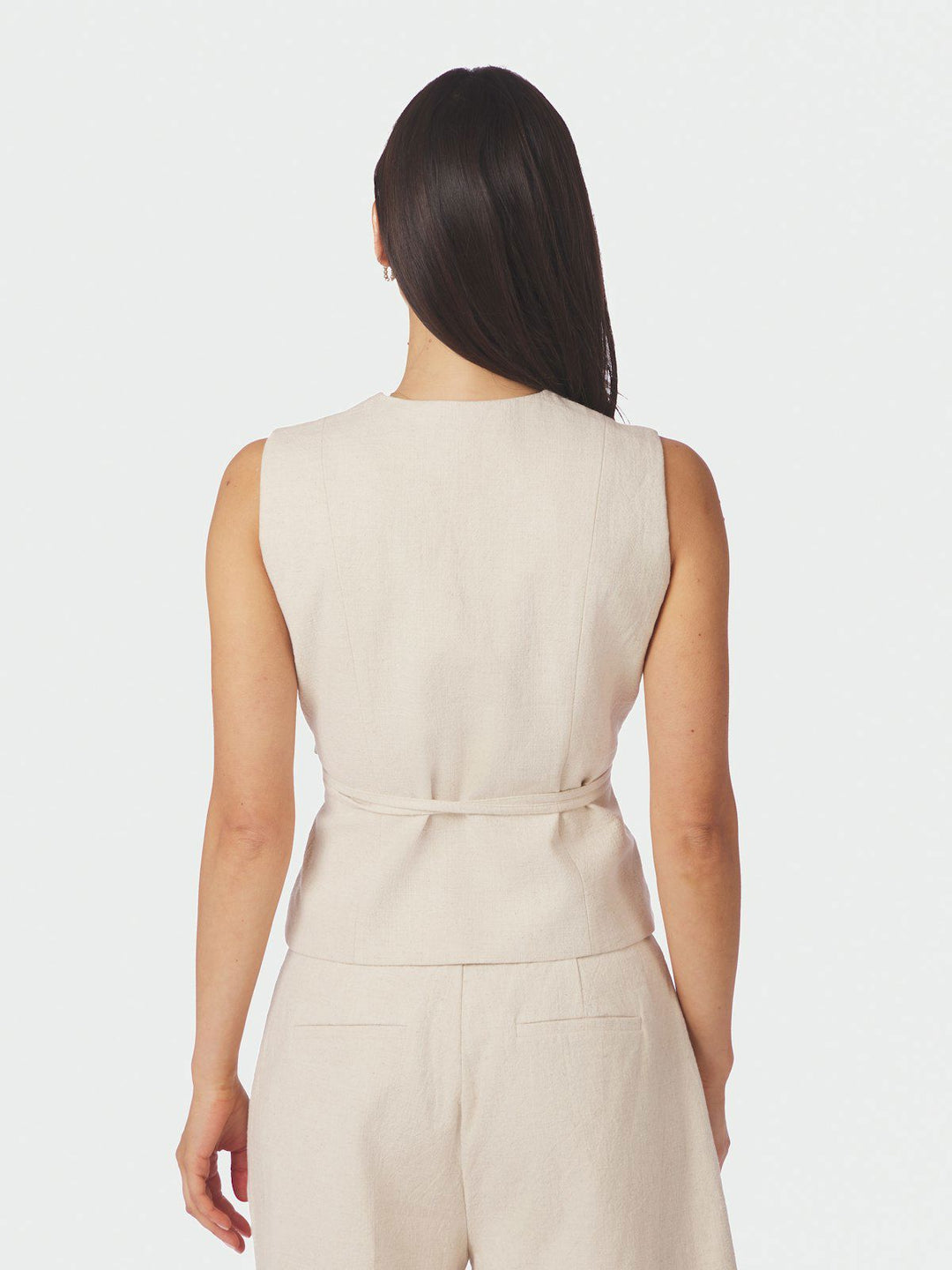 Samara Ramie Waistcoat  Natural