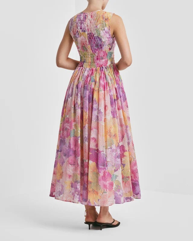 Checks Maxi Dress  Confetti