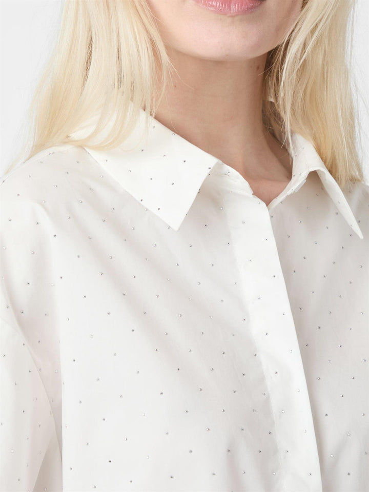 JASIE POPLIN STONE SHIRT  White