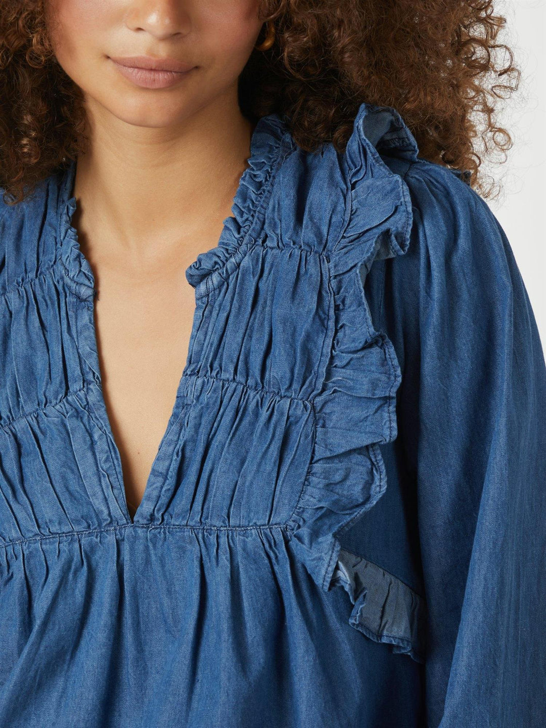 Janis Denim Blouse  Blue