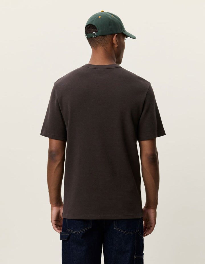 Label Waffle T-Shirt Delicioso Brown