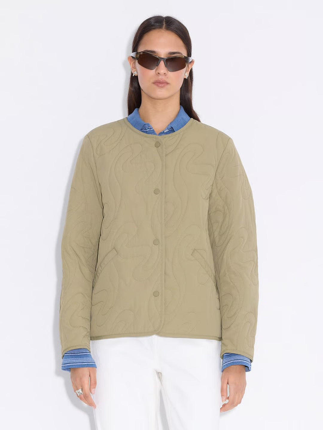 W. Light padded jacket  Lt Green