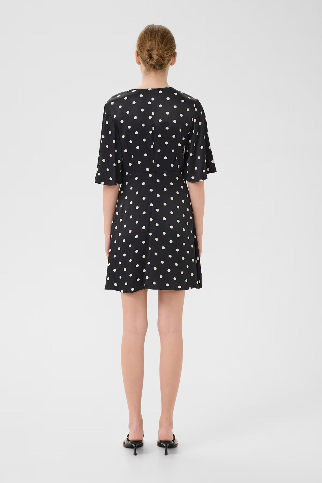 GZdotta P SS dress  Black With Egret Dot