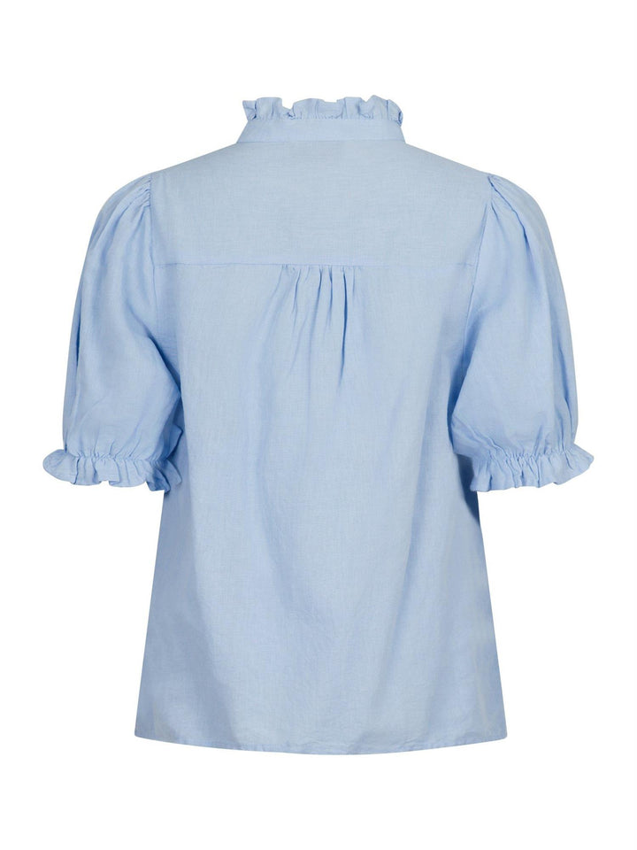 Odesa Linen Blouse  Light Blue