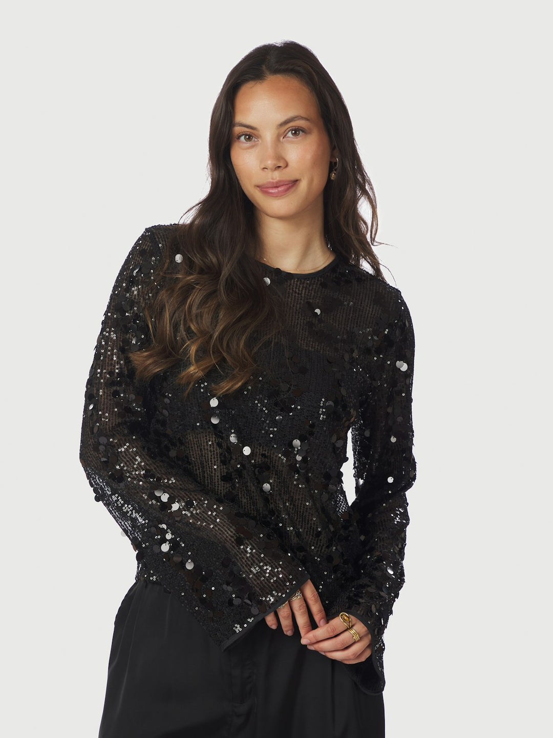 Blake Sequins Blouse  Black