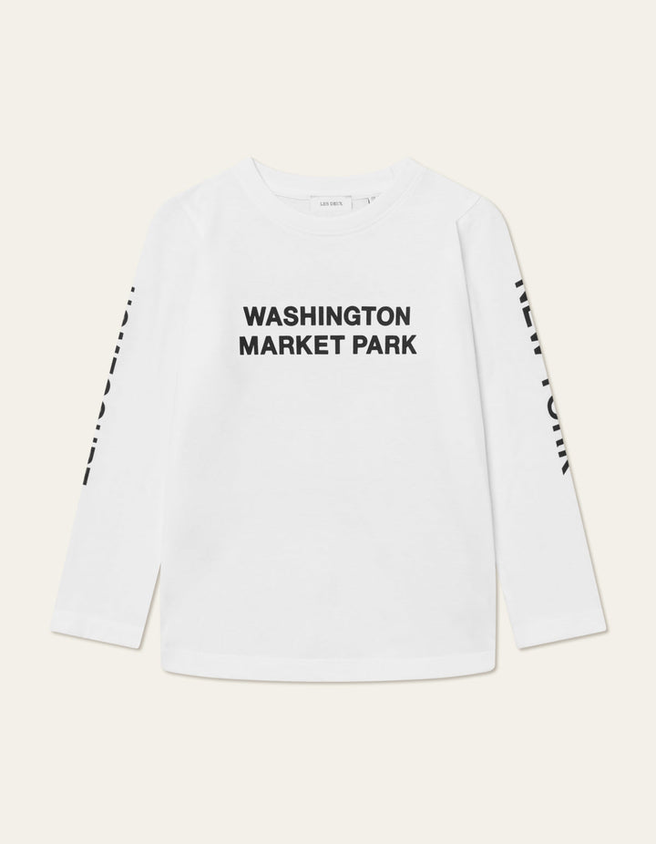 Washington LS T-Shirt Kids  White/Black