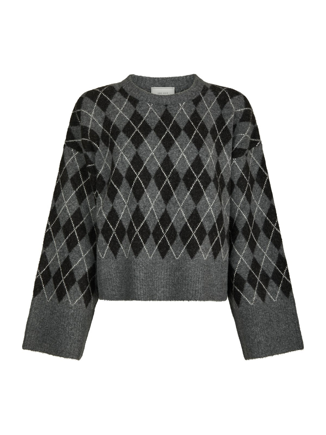 Kick Check Knit Blouse  Antracit