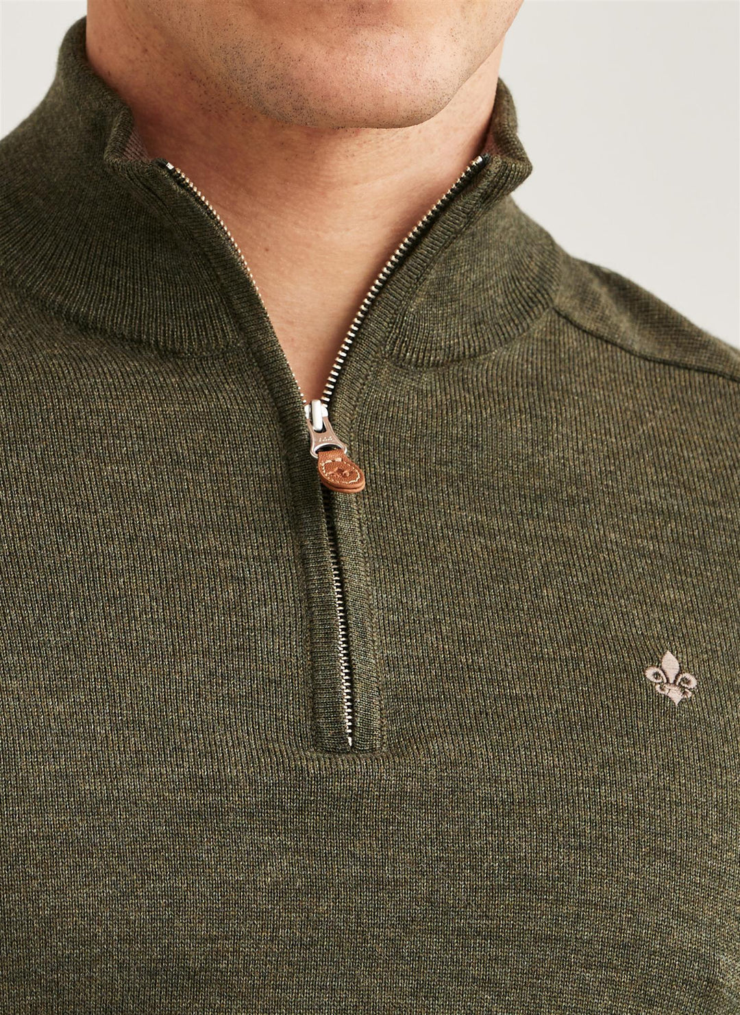 Merino John Zip  Olive