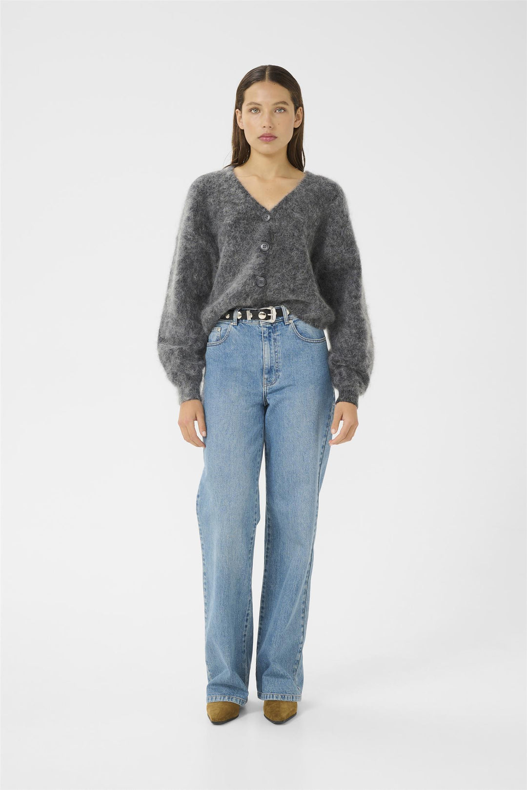 Debbie cardigan  Charcoal Melange