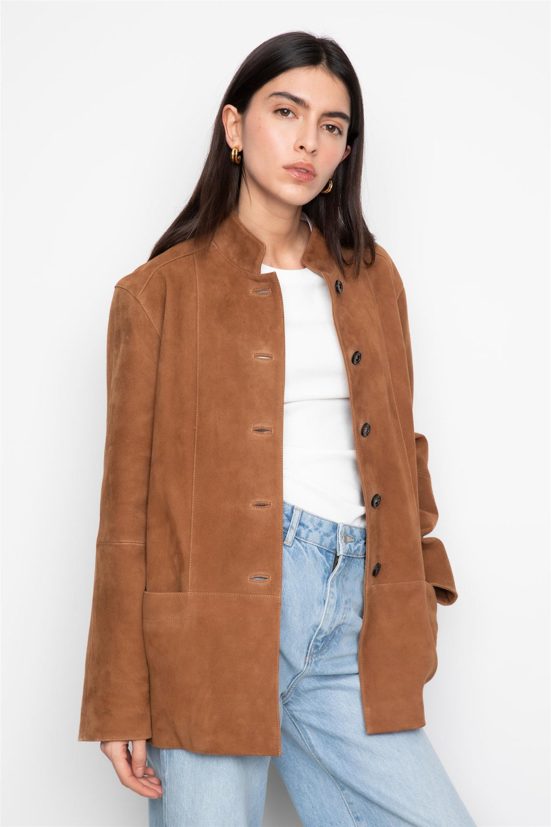 Lauren Leather Jacket  Camel Suede