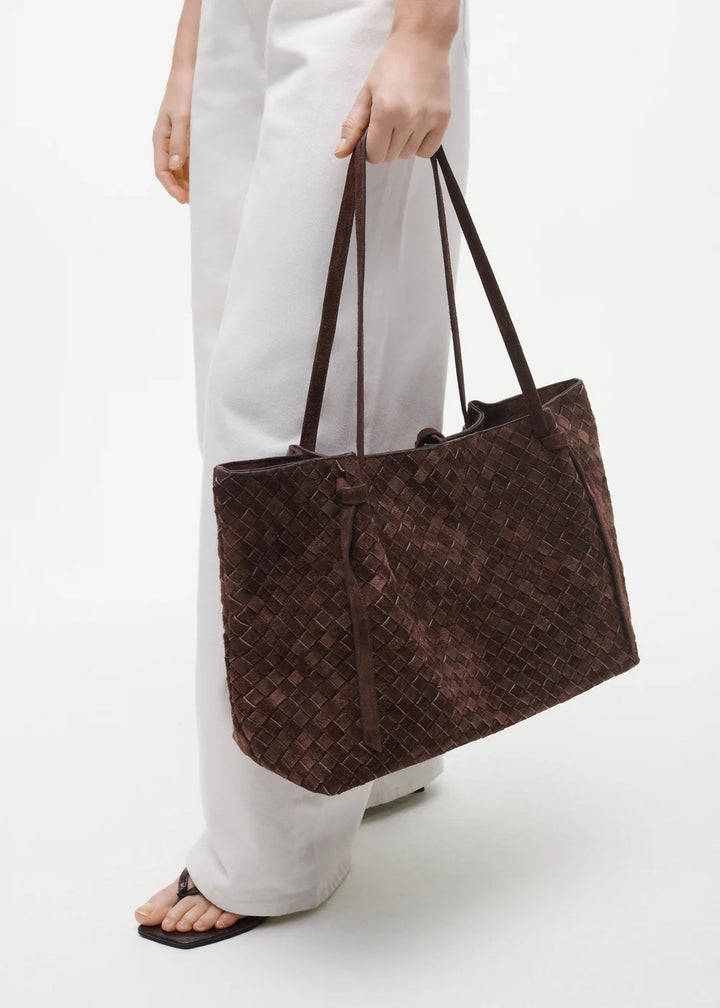 LIANDRA WOVEN GRITTY SUEDE  Mud Brown