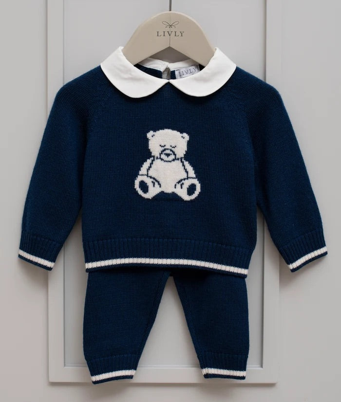 Teddy Merino Sweater  Navy